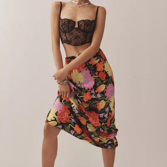 Anthropologie the Yukiko Noritake Tilda Maxi Slip Skirt - Picture 3 of 7